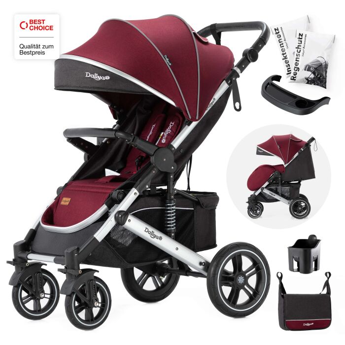 Daliya&reg; RAPIDY Buggy Kinderwagen (Rot-Silber)