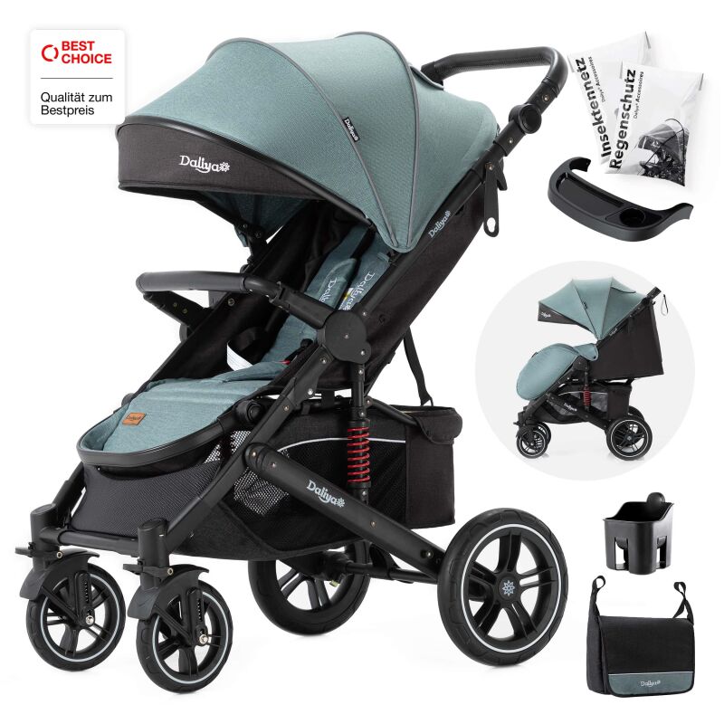 Daliya® RAPIDY Buggy Kinderwagen (Grün-Schwarz)