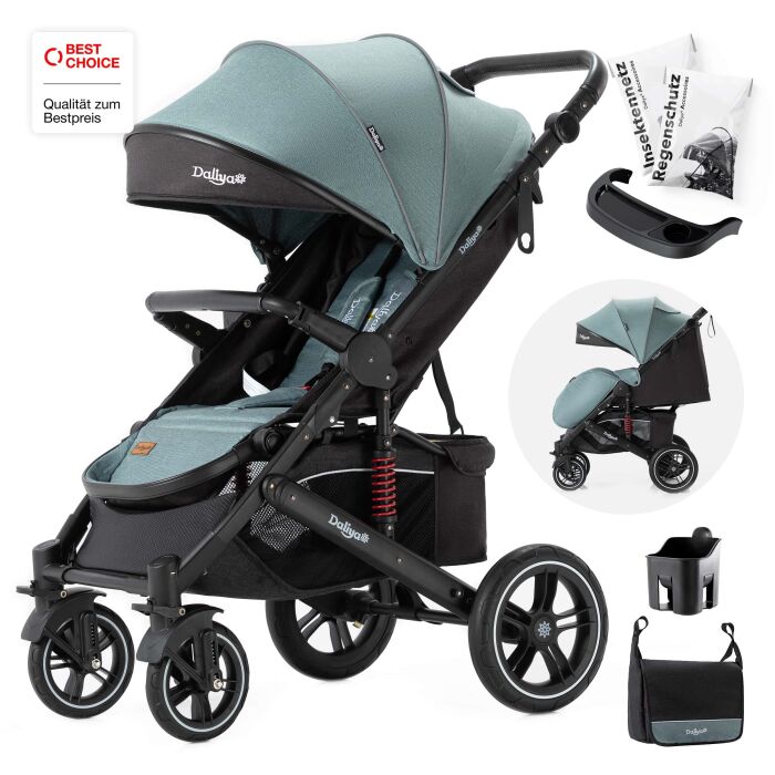 Daliya® RAPIDY Buggy Kinderwagen (Grün-Schwarz)