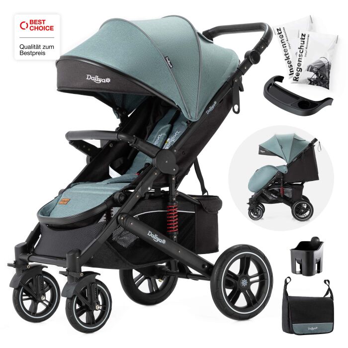 Daliya&reg; RAPIDY Buggy Kinderwagen (Gr&uuml;n-Schwarz)