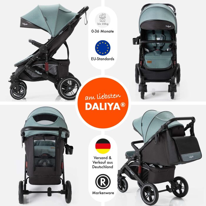 Daliya® RAPIDY Buggy Kinderwagen (Grün-Schwarz)