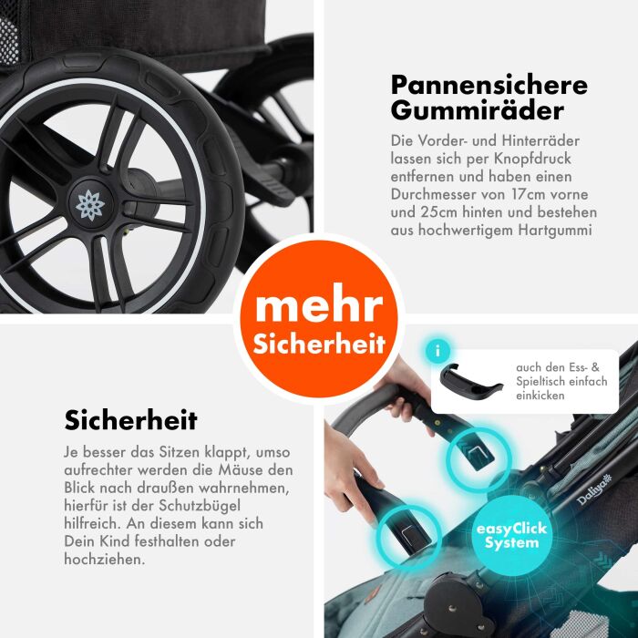 Daliya® RAPIDY Buggy Kinderwagen (Grün-Schwarz)