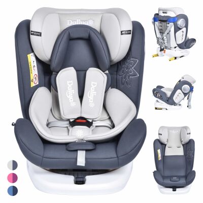 Daliya&reg; Sedion Kinderautositz Isofix SIP 360&deg; 0-36KG Gruppe 0+ / I / II / III - Grau