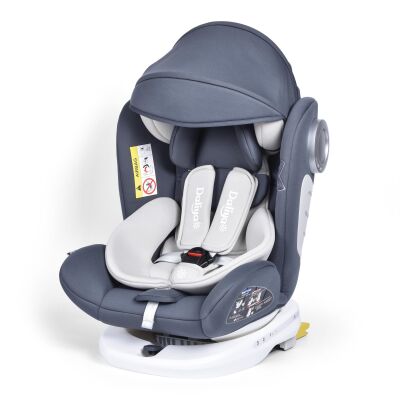 Daliya® Sedion Kinderautositz Isofix SIP 360° 0-36KG Gruppe 0+ / I / II / III - Grau