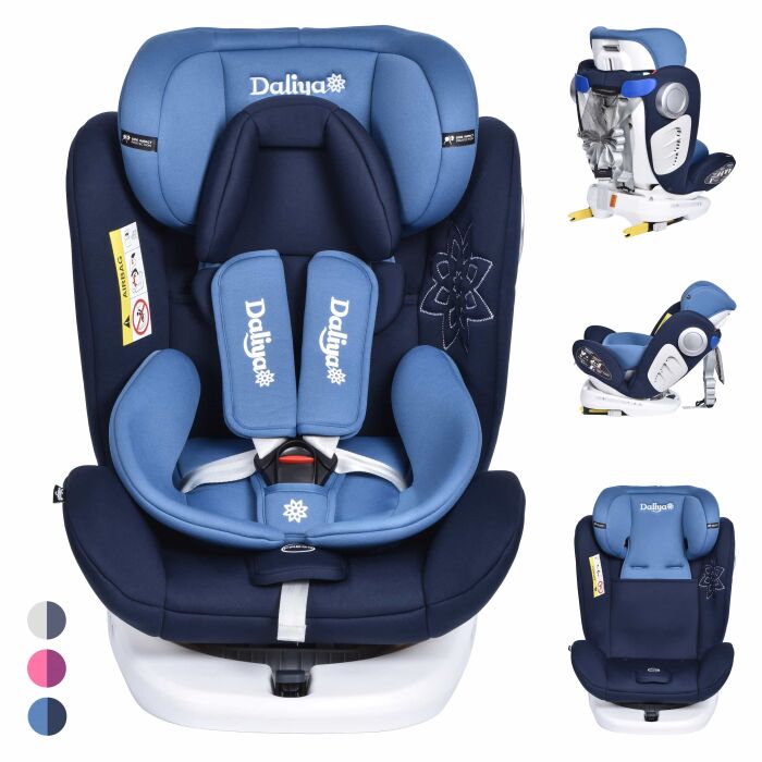 Daliya® Sedion Kinderautositz Isofix SIP 360° 0-36KG Gruppe 0+ / I / II / III - Blau