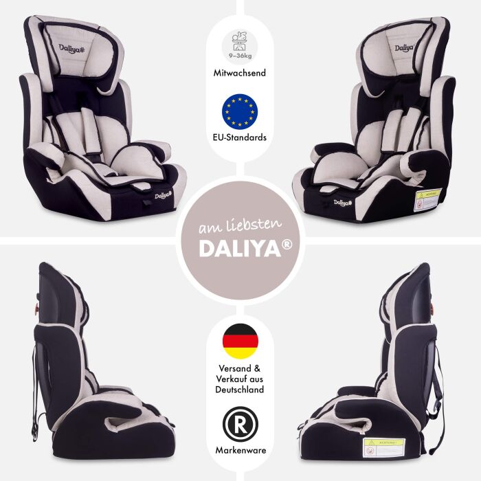Daliya&reg; CARSITTO Kinderautositz 9-36KG Gruppe I / II / III ( Beige )