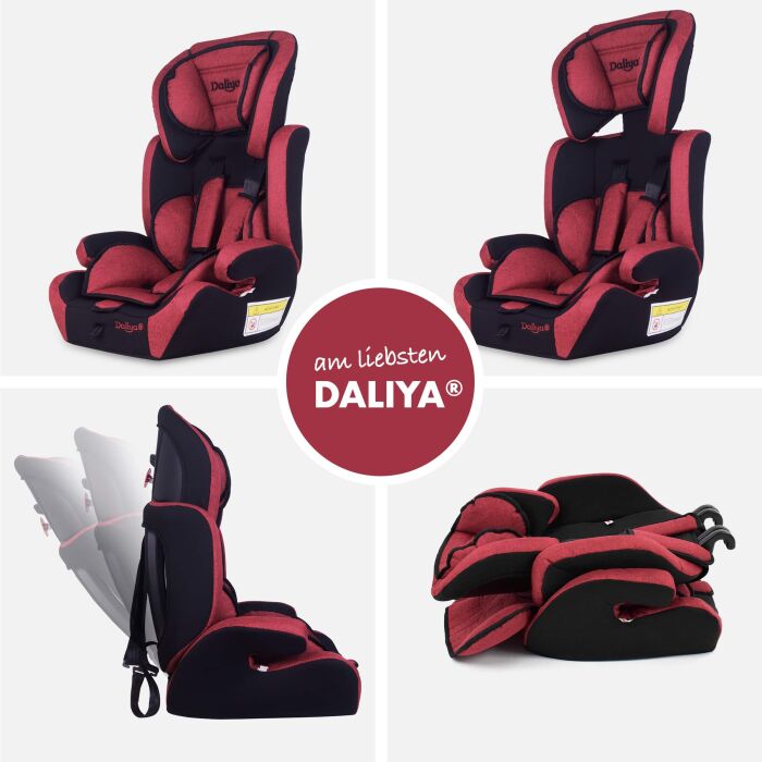 Daliya® CARSITTO Kinderautositz 9-36KG Gruppe I / II / III ( Rot )