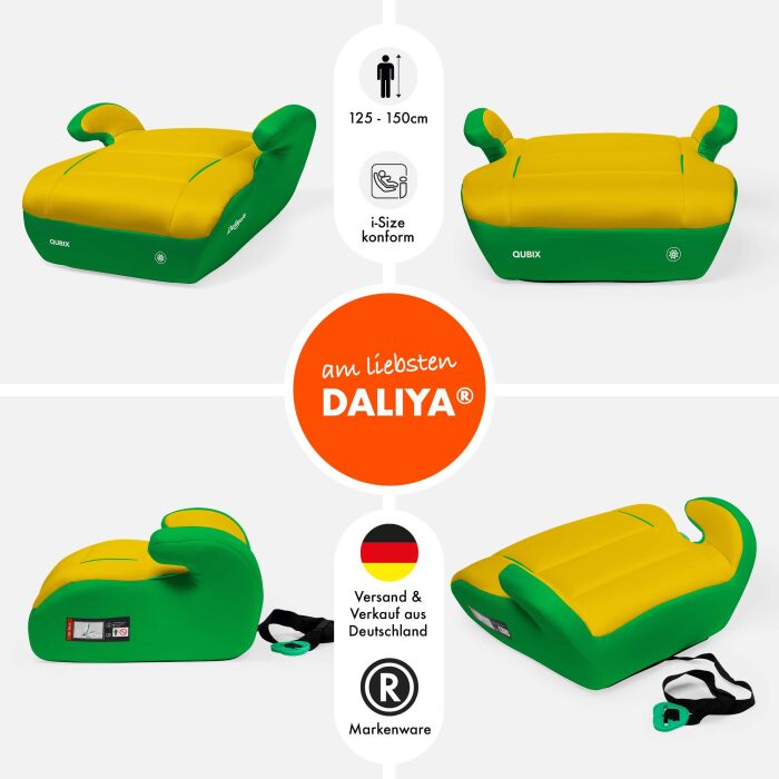 Daliya&reg; QUBIX Kindersitzerh&ouml;hung I-Size (Gr&uuml;n - Gelb)