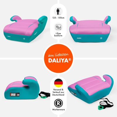 Daliya&reg; QUBIX Kindersitzerh&ouml;hung I-Size (T&uuml;rkis - Rosa)