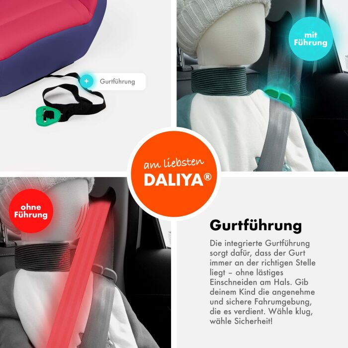 Daliya&reg; QUBIX Kindersitzerh&ouml;hung I-Size (Dunkelblau - Rot)