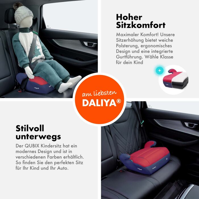 Daliya&reg; QUBIX Kindersitzerh&ouml;hung I-Size (Dunkelblau - Rot)