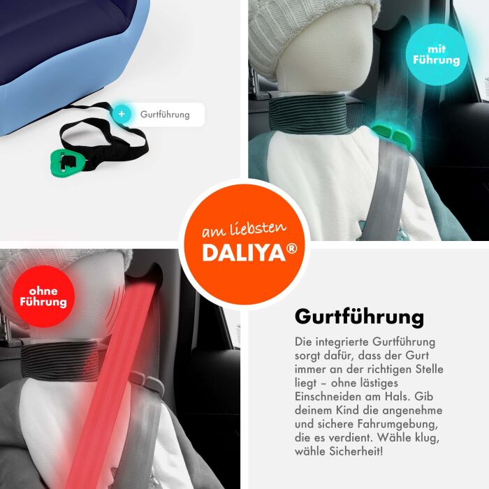 Daliya&reg; QUBIX Kindersitzerh&ouml;hung I-Size (Hellblau - Dunkelblau)