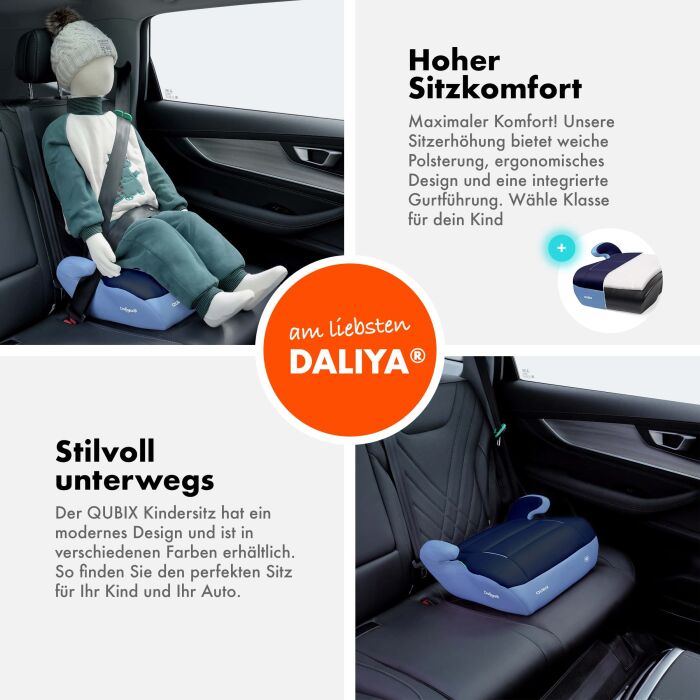 Daliya&reg; QUBIX Kindersitzerh&ouml;hung I-Size (Hellblau - Dunkelblau)