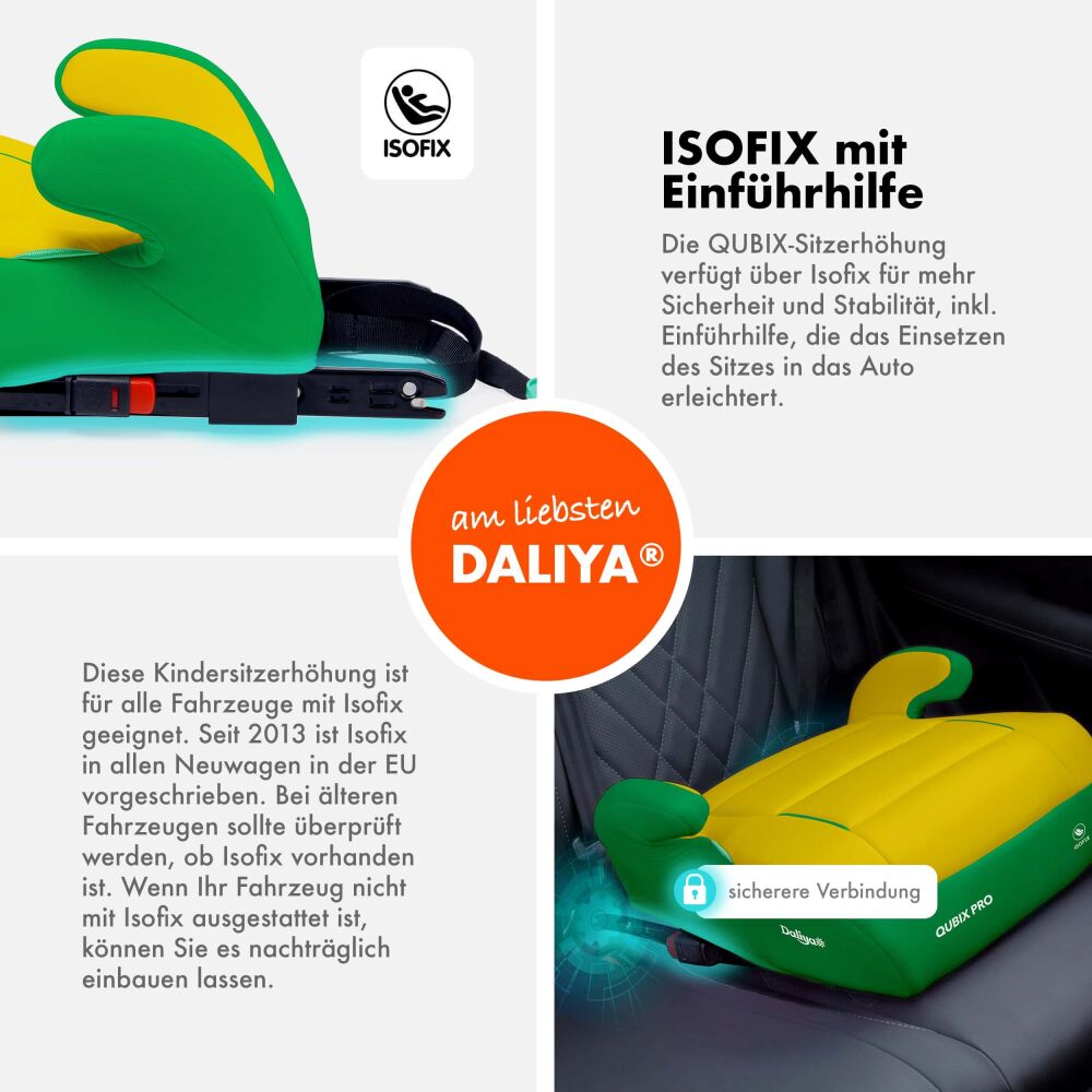 Daliya® QUBIX PRO Kindersitzerhöhung Isofix und I-Size