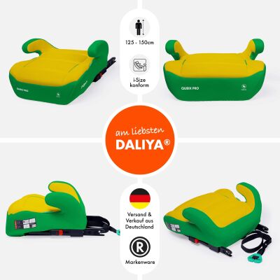 Daliya&reg; QUBIX PRO Kindersitzerh&ouml;hung Isofix und I-Size (Gr&uuml;n - Gelb)