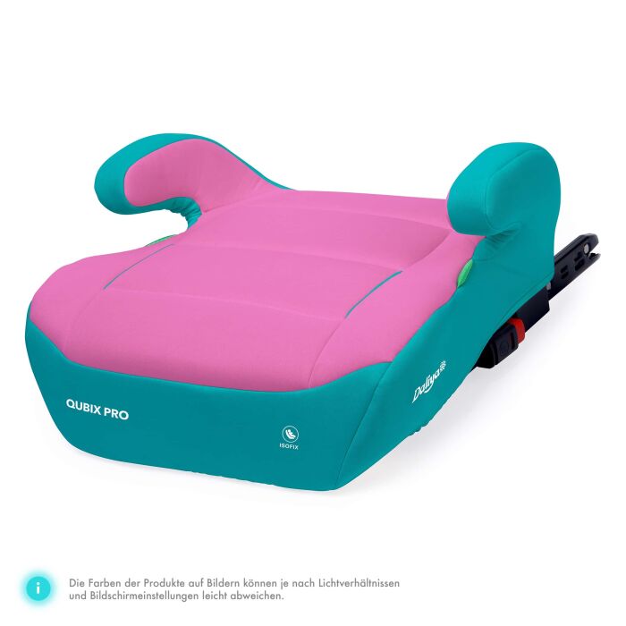 Daliya&reg; QUBIX PRO Kindersitzerh&ouml;hung Isofix und I-Size (T&uuml;rkis - Rosa)