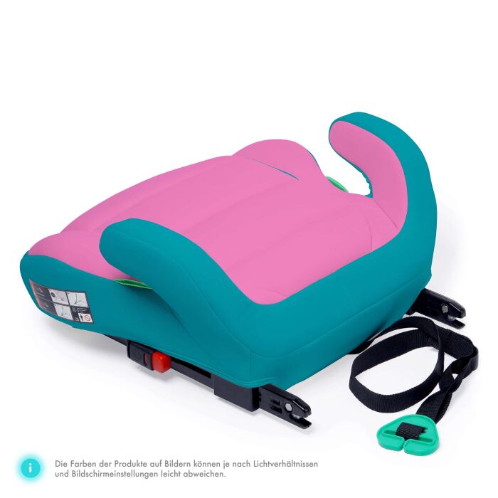 Daliya&reg; QUBIX PRO Kindersitzerh&ouml;hung Isofix und I-Size (T&uuml;rkis - Rosa)