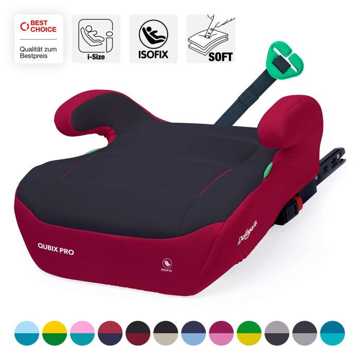 Daliya&reg; QUBIX PRO Kindersitzerh&ouml;hung Isofix und I-Size (Rot - Schwarz)