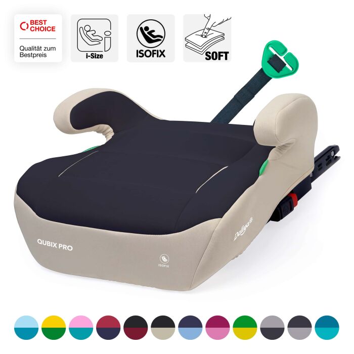 Daliya&reg; QUBIX PRO Kindersitzerh&ouml;hung Isofix und I-Size (Beige - Schwarz)