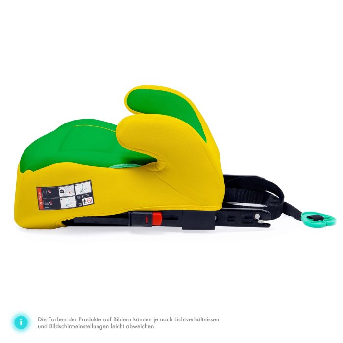Daliya® QUBIX PRO Kindersitzerhöhung Isofix und I-Size (Gelb - Grün)