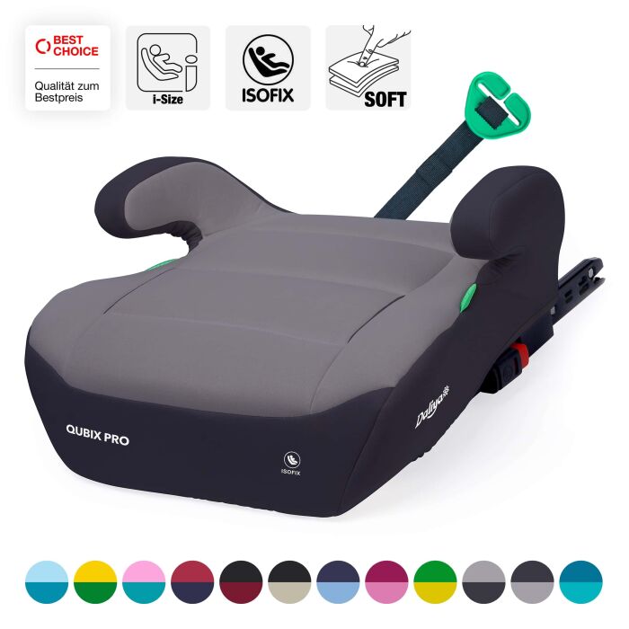 Daliya&reg; QUBIX PRO Kindersitzerh&ouml;hung Isofix und I-Size (Schwarz - Grau)