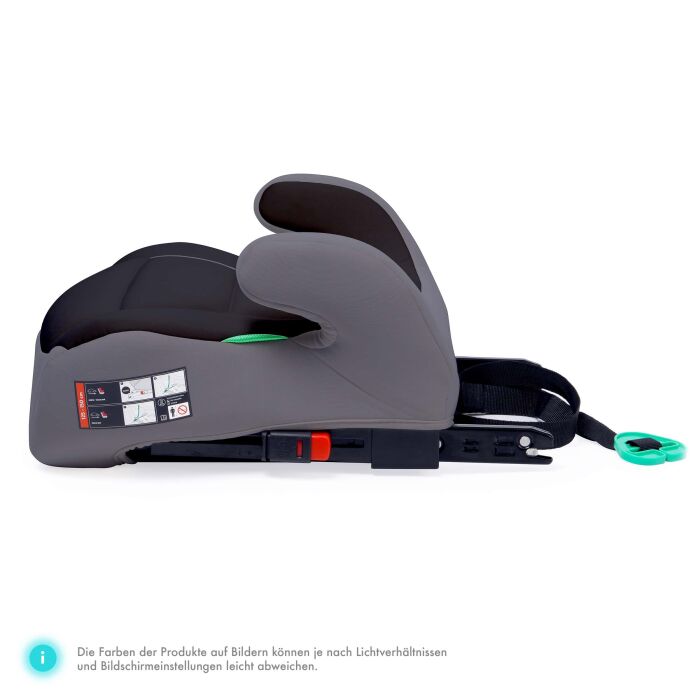 Daliya® QUBIX PRO Kindersitzerhöhung Isofix und I-Size (Grau - Schwarz)