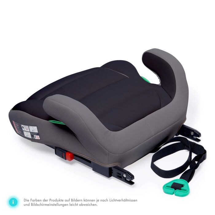Daliya® QUBIX PRO Kindersitzerhöhung Isofix und I-Size (Grau - Schwarz)