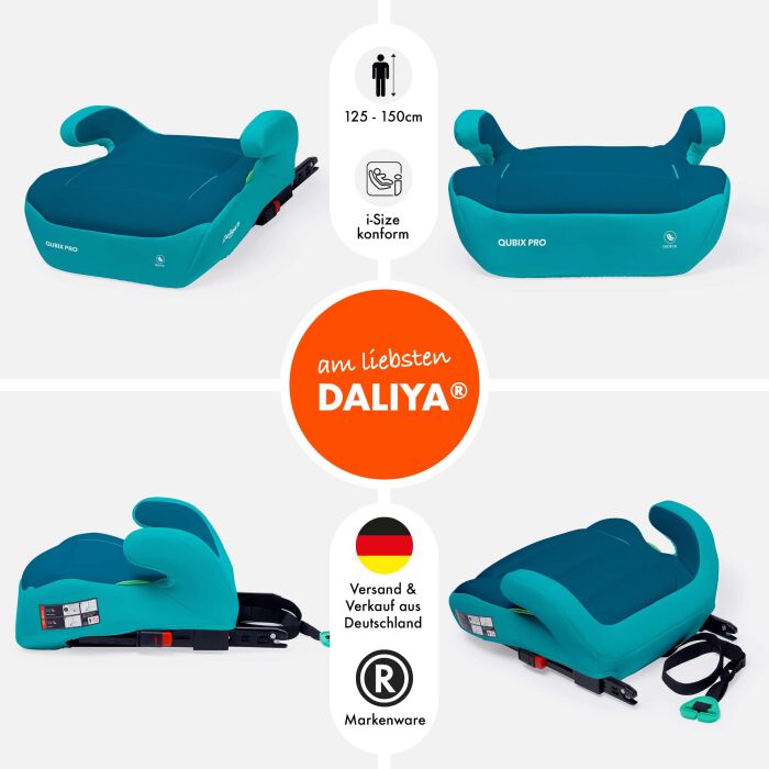 Daliya&reg; QUBIX PRO Kindersitzerh&ouml;hung Isofix und I-Size (T&uuml;rkis - Blau)