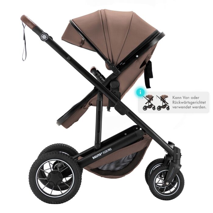 Daliya&reg; FLEXI-PRO 2in1 Kinderwagen &amp; Buggy (Beige-Rosa Leinen)