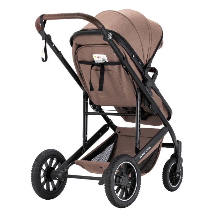 Daliya® FLEXI-PRO 2in1 Kinderwagen & Buggy (Beige-Rosa Leinen)