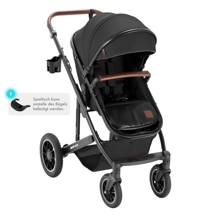 Daliya&reg; FLEXI-PRO 2in1 Kinderwagen &amp; Buggy (Dunkelgrau Leinen)