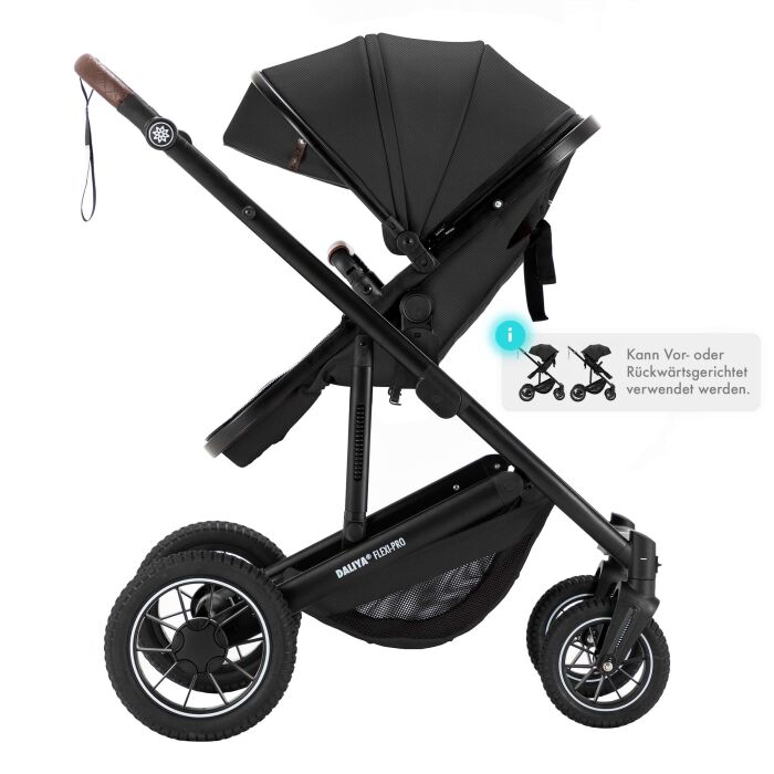 Daliya® FLEXI-PRO 2in1 Kinderwagen & Buggy (Dunkelgrau Leinen)