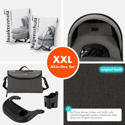 Daliya® FLEXI-PRO 2in1 Kinderwagen & Buggy (Grau-Grün)