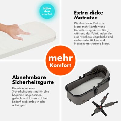 Daliya® FLEXI-PRO 2in1 Kinderwagen & Buggy (Grau-Grün)