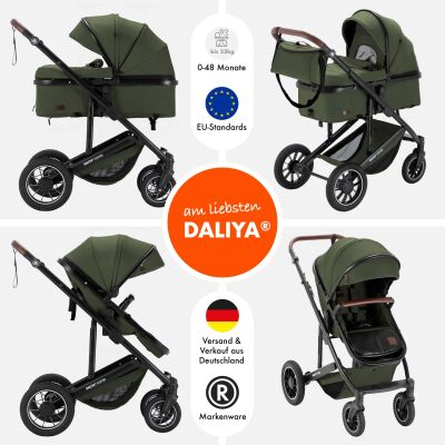 Daliya® FLEXI-PRO 2in1 Kinderwagen & Buggy (Olivgrün)
