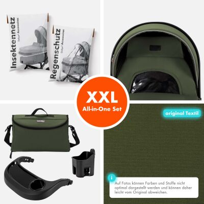 Daliya® FLEXI-PRO 2in1 Kinderwagen & Buggy (Olivgrün)