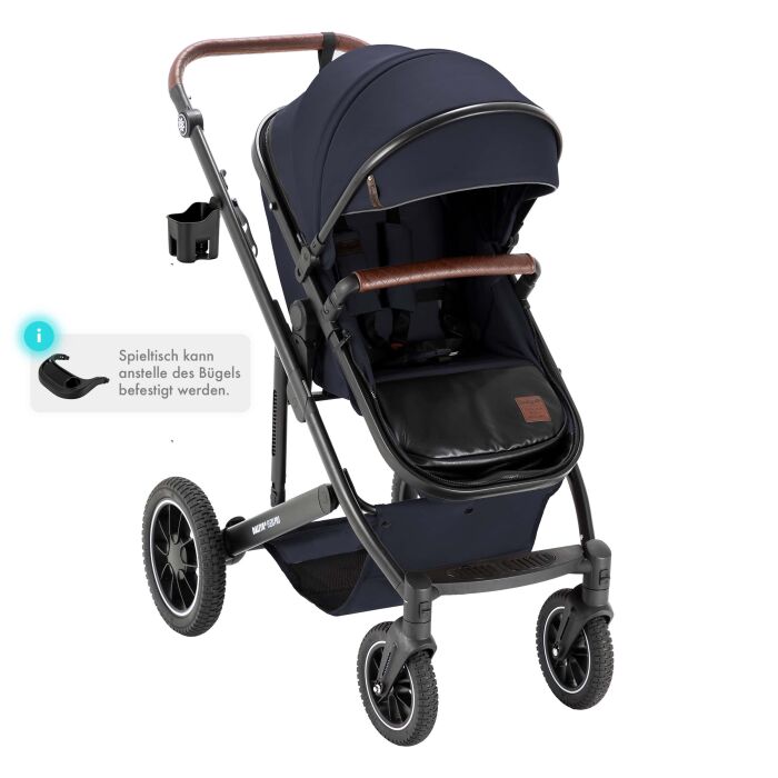 Daliya® FLEXI-PRO 2in1 Kinderwagen & Buggy (Blau-Grau)