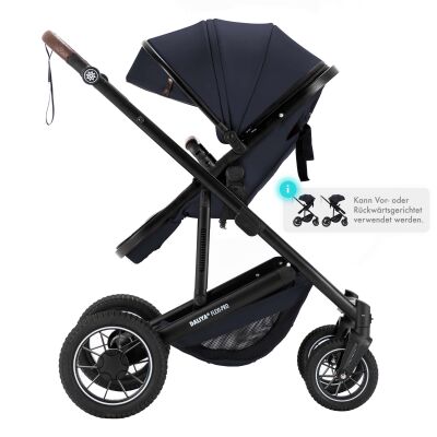 Daliya® FLEXI-PRO 2in1 Kinderwagen & Buggy (Blau-Grau)