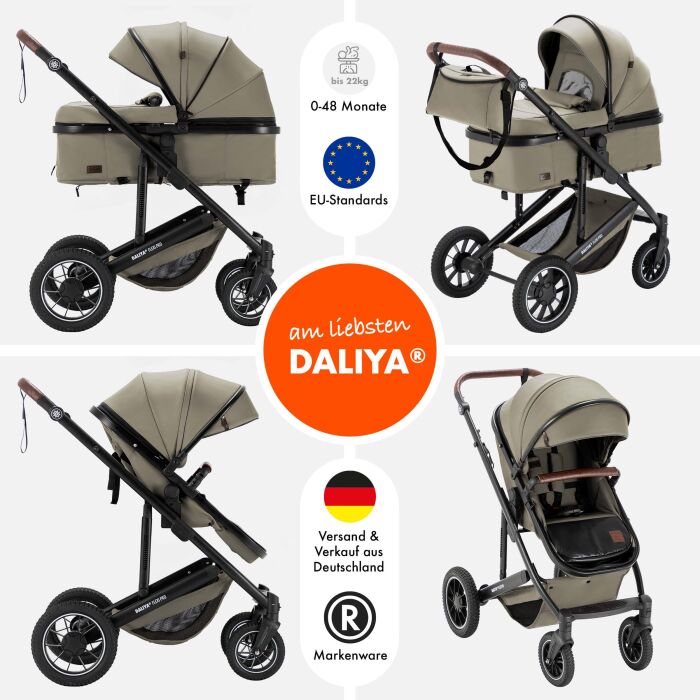 Daliya® FLEXI-PRO 2in1 Kinderwagen & Buggy (Beige)