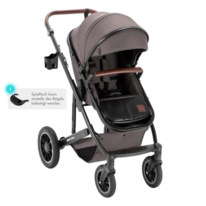 Daliya® FLEXI-PRO 2in1 Kinderwagen & Buggy (Braun-Grau)