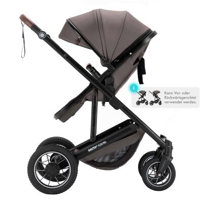 Daliya® FLEXI-PRO 2in1 Kinderwagen & Buggy (Braun-Grau)