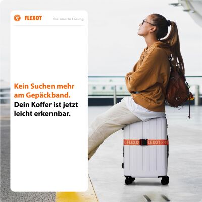 Flexot® Koffergurt mit Clip-Schnalle (Orange)