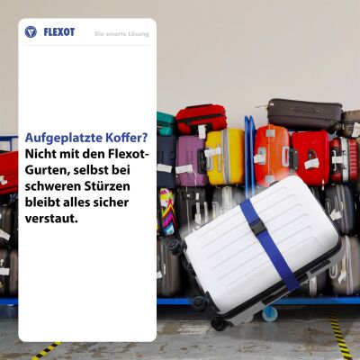 Flexot® Koffergurt mit Clip-Schnalle (Dunkelblau)