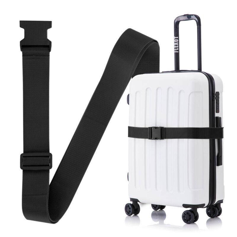Flexot® Koffergurt mit Clip-Schnalle (Schwarz)