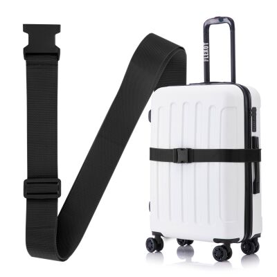 Flexot® Koffergurt mit Clip-Schnalle (Schwarz)
