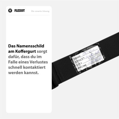 Flexot® Koffergurt mit Clip-Schnalle (Schwarz)