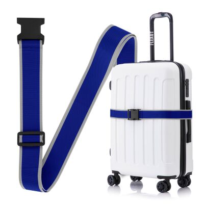 Flexot® Koffergurt mit Clip-Schnalle (Grau-Blau)