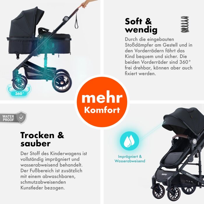 Daliya® NEOMOVE 2in1 Kinderwagen & Buggy...