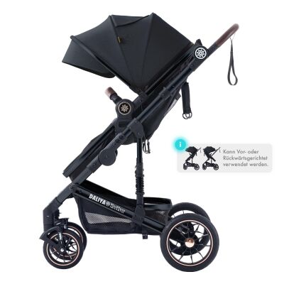 Daliya® NEOMOVE 2in1 Kinderwagen & Buggy (Schwarz-Schwarz)