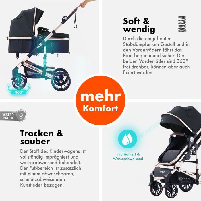 Daliya® NEOMOVE 2in1 Kinderwagen & Buggy...